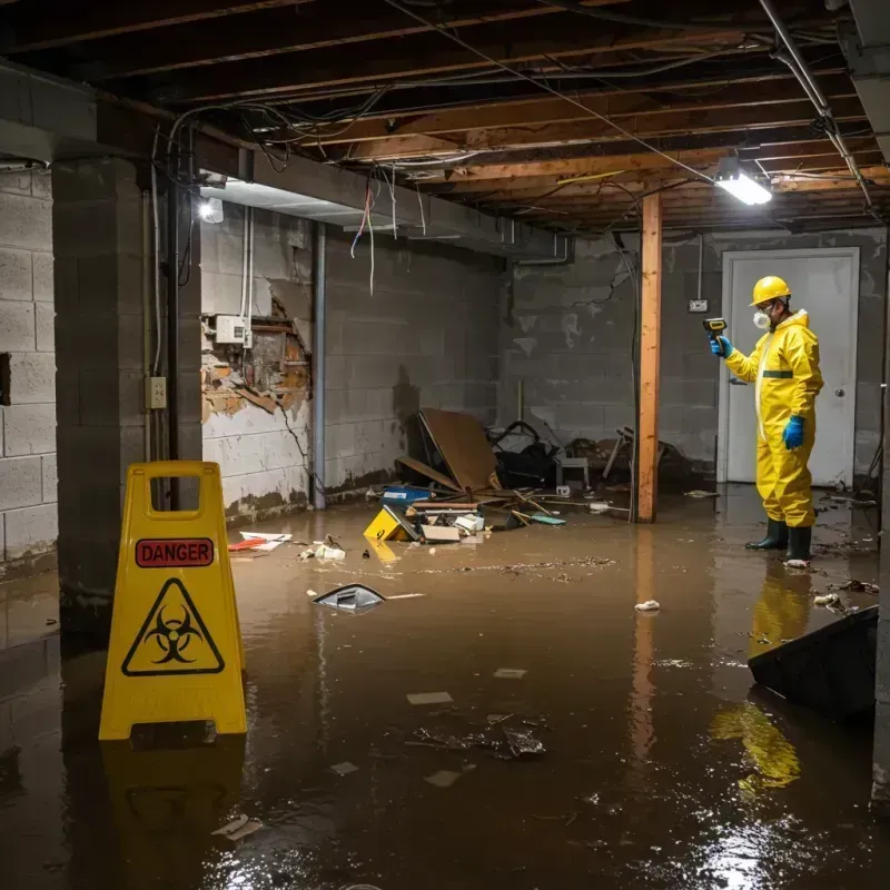 Flooded Basement Electrical Hazard in Alto, TX Property